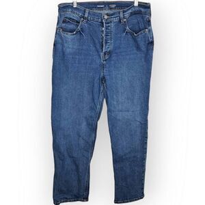 Old Navy Women's Extra High Rise Sky High Straight Jeans in Mary Jo Wash size 14